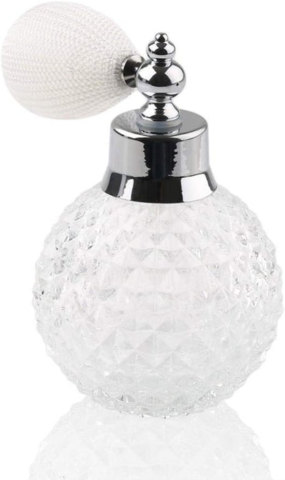 100ml Crystal Perfume Bottle Long Spray Tassels Atomizer Pump Refillable Glass Bottles. (white)
