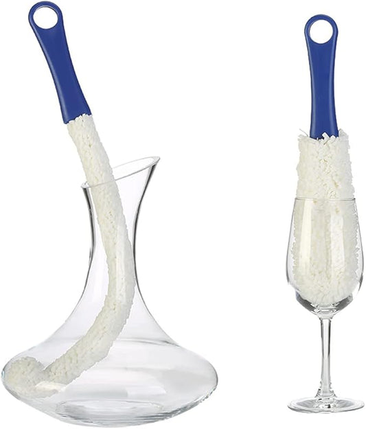 Bottle Cleaning Brush - Set of 2 Different Sizes Flexible Bottle Scourer - Multi-Function Household Cleaning Tools for Cleaning of Wine Decanters, Goblets, Glasses, Cups