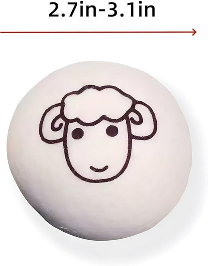 Wool Dryer Balls (Pack of 6), Premium Reusable New Zealand Natural Fabric Softener，Save Drying Time，Reduced Creasing of Clothing(2 (Pack of 12))