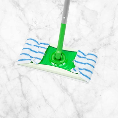 Arkwright Reusable Smart Pads Box - (Pack of 30) Disposable or Washable Microfiber Mop Pads Compatible with Swiffer Mop Heads, Dry and Wet Mops for Many Types of Floor Cleaning, 18 in, Green
