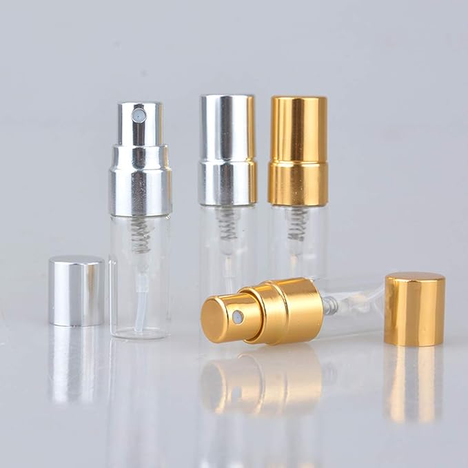 20 Pack Set 10ML and 3ML Protable Refill Bulk Atomizer Spray Travel Perfume Bottle Fine Mist Atomizer Glass Bottle Spray Refillable Perfume Empty Bottle
