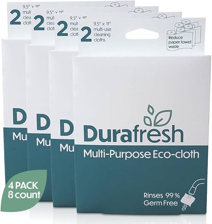 Wood Fiber Cloth, Multipurpose Cleaning Eco-Friendly Sustainable, Constructed so Food and Odor-Causing Particles can be Rinsed Away (8 Pack) - 9.5" x 11"