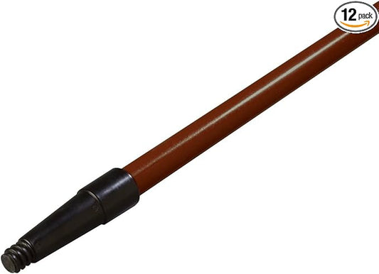 SPARTA 4022001 Spectrum Fiberglass Broom Handle, Mop Handle, Replacement Handle With Acme Threaded Tip For Commercial Cleaning, 60 Inches, Brown, (Pack of 12)