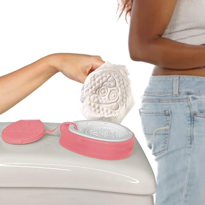 – Textured, Portable, Septic-Safe Tush Cleaning Instead of Flushable or Baby Wipes, Pink