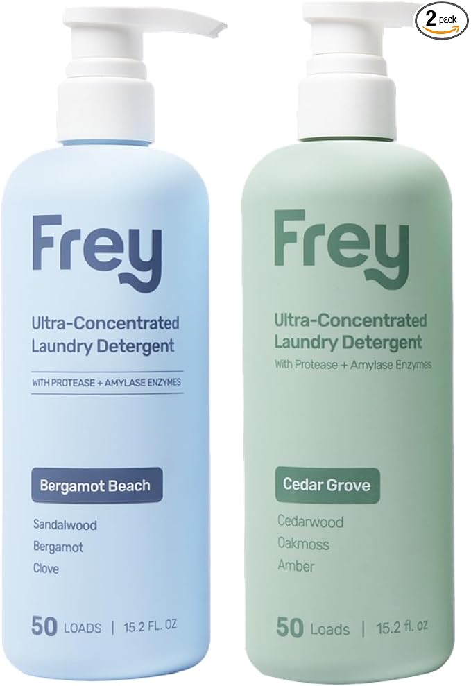 Liquid Laundry Detergent – 50 Loads | Ultra Concentrated, Natural, Eco-Friendly Formula | Scent: Sandalwood & Cedarwood | Gentle on Clothes | Vegan & Cruelty-Free | 2-Pack