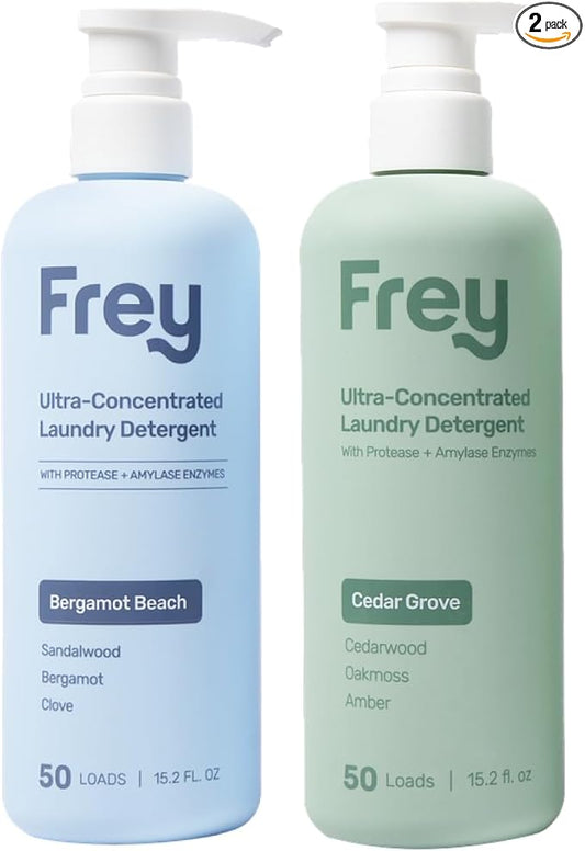 Liquid Laundry Detergent – 50 Loads | Ultra Concentrated, Natural, Eco-Friendly Formula | Scent: Sandalwood & Cedarwood | Gentle on Clothes | Vegan & Cruelty-Free | 2-Pack