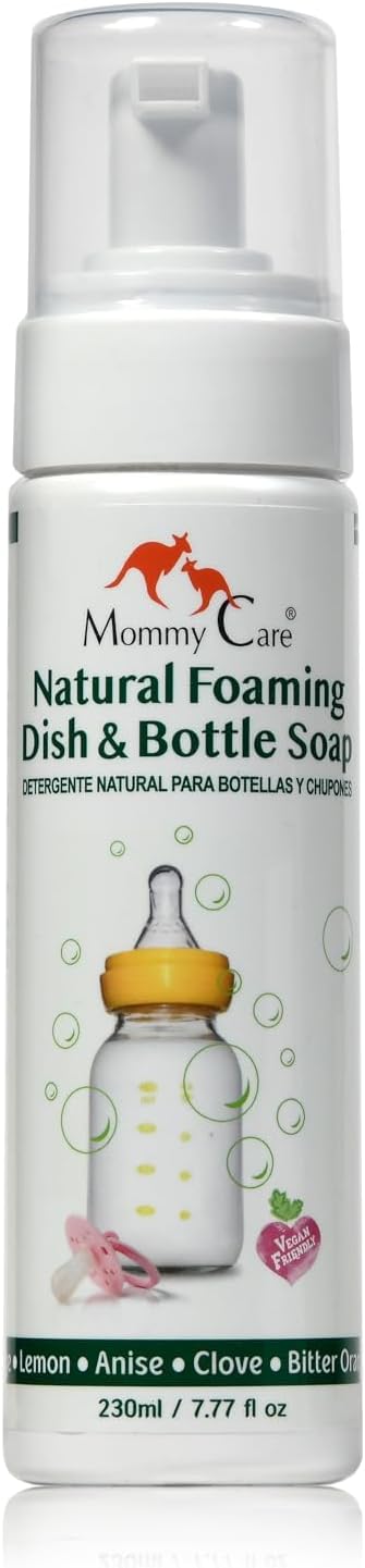 Mommy Care Dish Soap and natural Foaming Bottles (7.77 Fl oz, Lemon)