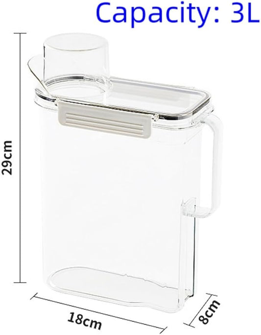 Laundry Detergent Dispenser,3L Softener Laundry Detergent Bottle,Liquid Laundry Soap Containers,Beads Container for Fabric Softener