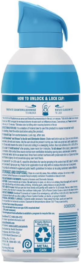 Lysol Air Sanitizer Spray, For Air Sanitization and Odor Elimination, Simple Fresh, Lavender, Cotton Blossom 10 Fl. Oz (Pack of 3)