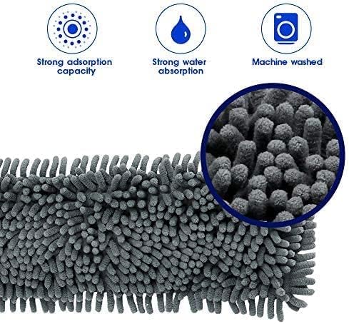 Masthome Microfiber Mop Pads - 3 Pack Washable Reusable Floor Cleaning Pads, Compatible with Microfiber Floor Mop
