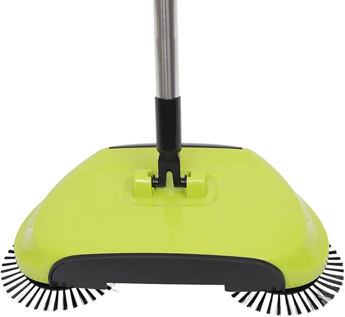 Floor Sweeper Manual, 3 in 1 Carpet Cleaner Machine Push Broom Clean Lazy Dustpan Trash Bin 360° Rotating Floor Clean Mop for Hardwood Ceramic Tiles