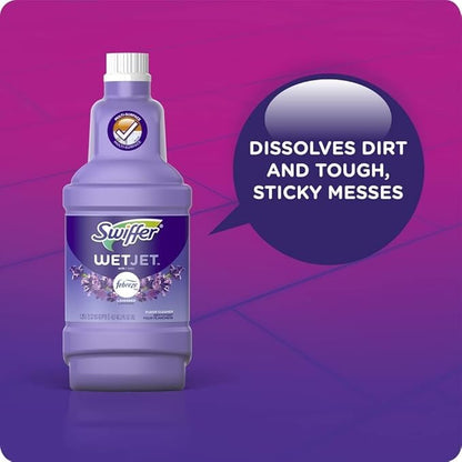 Swiffer Floor Cleaner Solution Refill, Lavender, 42.2 Fl Oz, Pack of 4