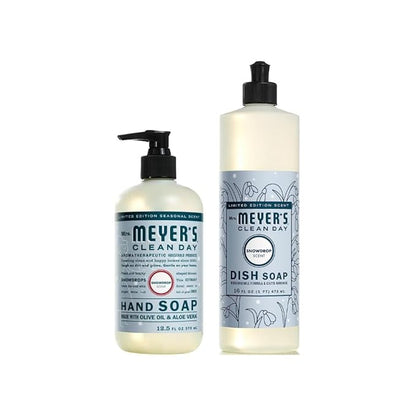 MRS. MEYER'S CLEAN DAY Variety, 1 Mrs. Meyer's Liquid Hand Soap, Snow Drop, 12.5 OZ, 1 Mrs. Meyer's Liquid Dish Soap, Snow Drop, 16 OZ, 1 CT