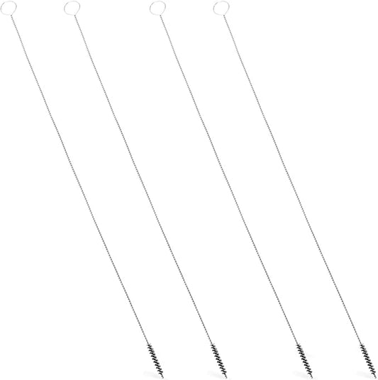 Milk Foamer Hose Brush, Pipe Tube Cleaner Brush for Espresso & Coffee Machine, Cleaning Glass Pipes, Baby Bottles, Straws & More - Nylon Bristles Cleaning Brushes with Flexible Handle, 12-1/2 Inches
