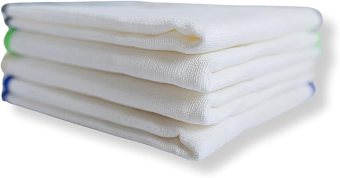 Wood Fiber Cloth, Multipurpose Cleaning Eco-Friendly Sustainable, Constructed so Food and Odor-Causing Particles can be Rinsed Away (4 Pack) - 9.5" x 11"