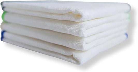 Wood Fiber Cloth, Multipurpose Cleaning Eco-Friendly Sustainable, Constructed so Food and Odor-Causing Particles can be Rinsed Away (4 Pack) - 9.5" x 11"
