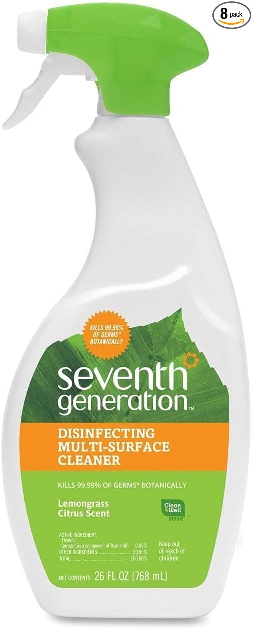 Seventh Generation Multi Surface Disinfectant Cleaner, 26 Ounce (case of 8)