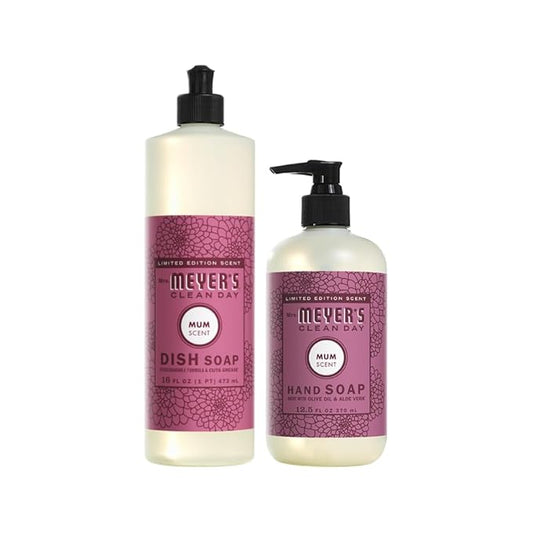 MRS. MEYER'S CLEAN DAY Variety, 1 Mrs. Meyer's Liquid Hand Soap, 12.5 OZ, 1 Mrs. Meyer's Liquid Dish Soap, 16 OZ, 1 CT (Mum)