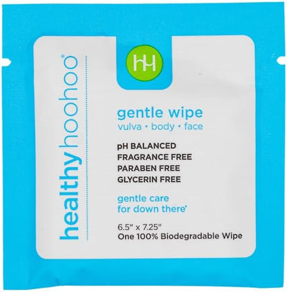 Flushable Feminine Wipes Individually Wrapped, Travel Size Wipes for Women, pH Balanced Fragrance Free Period Wipes, Mini Hygiene Products (20 Pack)