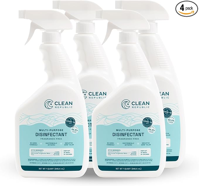 Multi-Purpose Disinfectant, Cleaning Spray, 32 Fluid Ounce Bottle, 4-Pack