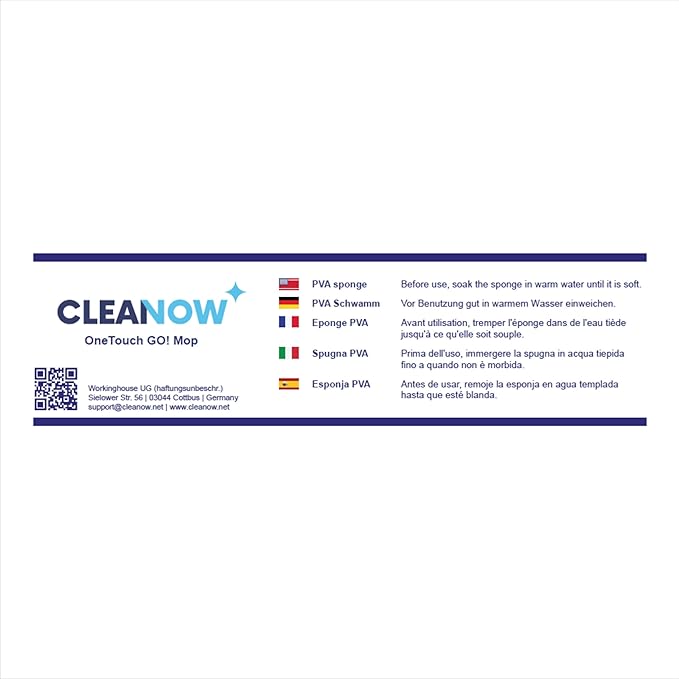 GO! Floor Cleaner, Floor Mops, Wring Mop, Mop with Wringing Function (Refill Sponge)