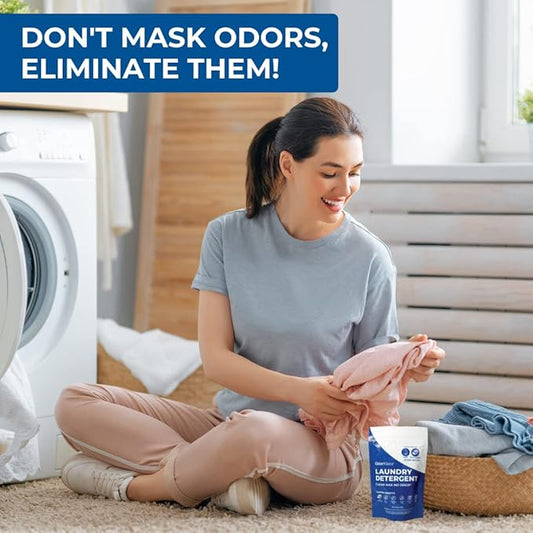 Powder Laundry Detergent, Odor and Stain Removal for clothes, towels, linens, etc., Non-toxic, Hypoallergenic, Unscented, Safe and Gentle on clothes and skin