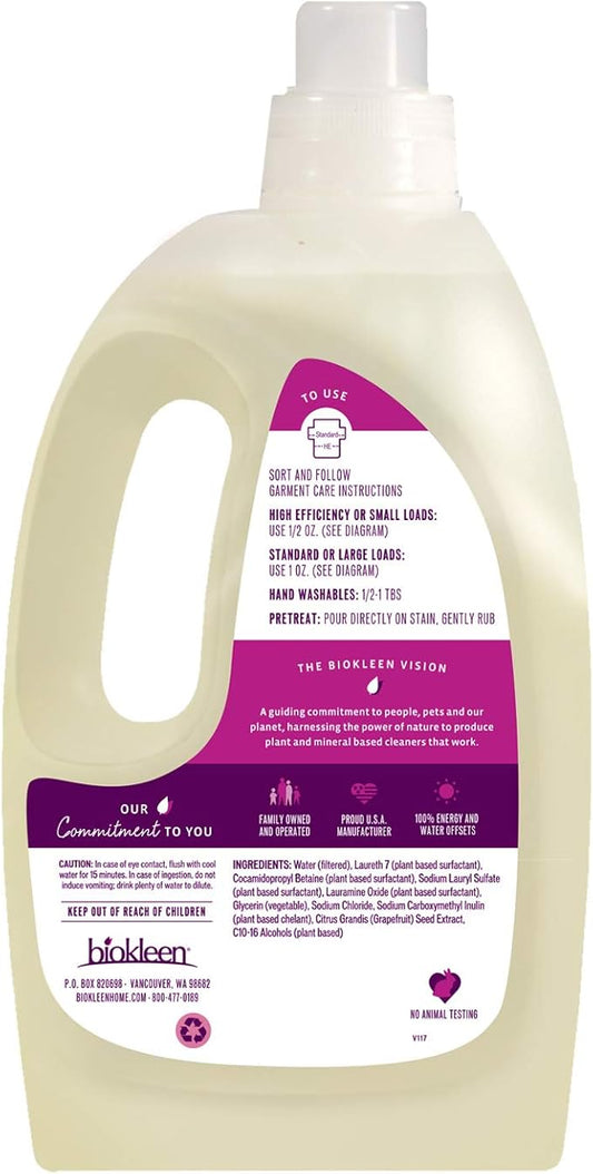 biokleen, Laundry Liquid, Free & Clear, 64 oz