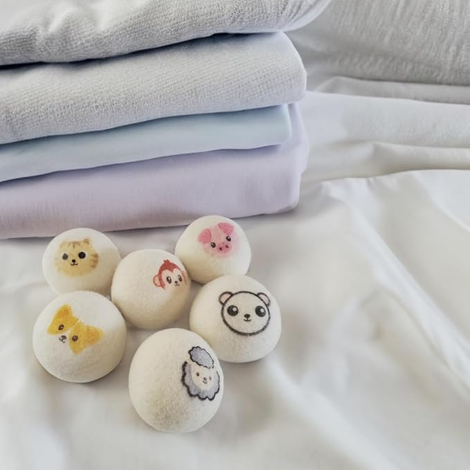 Premium XL Wool Dryer Balls (6-Pack) - Hypoallergenic, Reusable, Organic, Eco-Friendly Alternative to Fabric Softener & Dryer Sheets for Softer, Faster Laundry Times