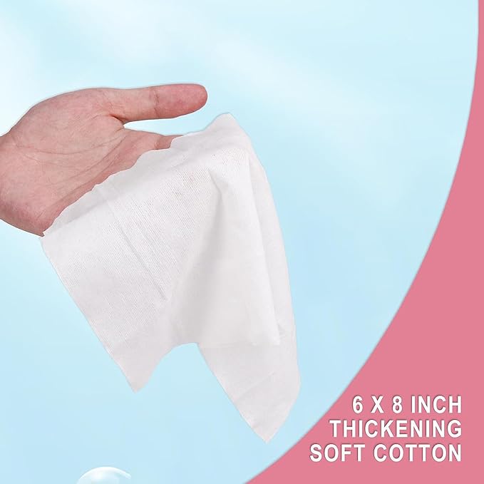 50 Pcs Fragrance Free, Plant Based Wet Wipes, Aloe Vera for Butt, Hands, Face Cleaning, Sufficient Quantity, Individual Wrapped, Portable Size, Ideal for Daily Use