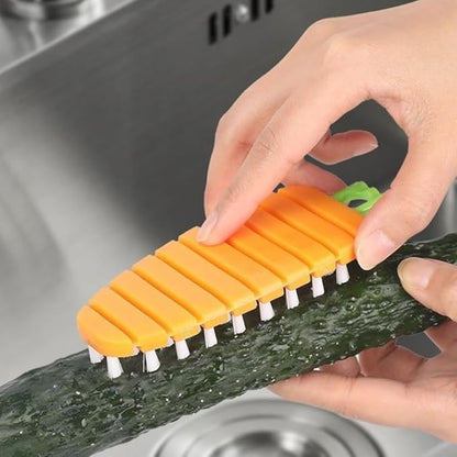 4 Pack Vegetable Brush, Fruit Brush Set, Multiple Segments are Bendable Fruit Vegetable Cleaning Brush, Fruit Peeler, for All Kinds Fruits Vegetables