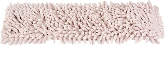 Reusable Dry Sweeping Cloths, Chenille Reusable Mop Pads Floor Mop Pads Refills Flat Mop Pads Flat Replacements Heads for Floor Cleaning(Cream-Coloured)