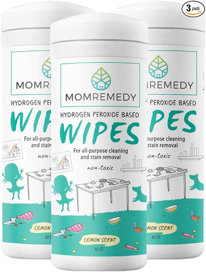 Hydrogen Peroxide Cleaning Wipes | All Purpose Cleaner and Stain Remover | Multipurpose for Kitchen, Bathroom, All Surfaces