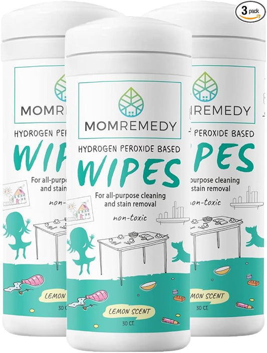 Hydrogen Peroxide Cleaning Wipes | All Purpose Cleaner and Stain Remover | Multipurpose for Kitchen, Bathroom, All Surfaces