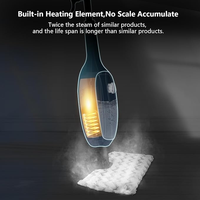 Steam Mop, 10 in 1 MultiPurpose Powerful Steam Detachable Floor Steamer for Hardwood/Tile/Wall All Floors Cleaning with 11 Accessories for Whole Home Use
