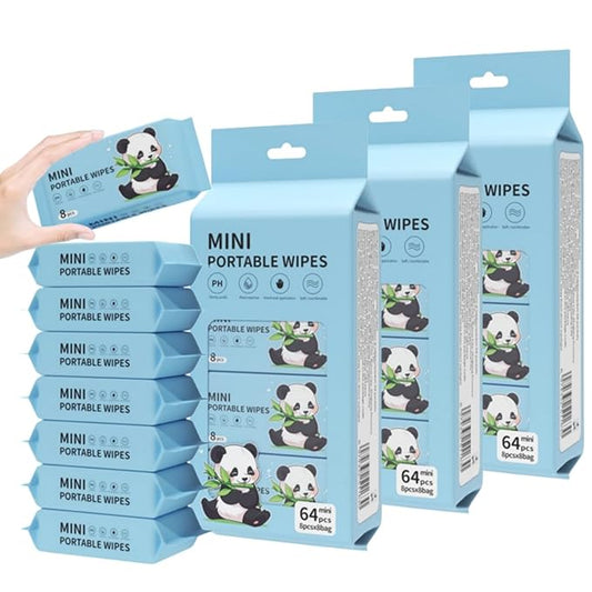 Mini wipes Travel Size Wet wipe 24 Pack Total 192