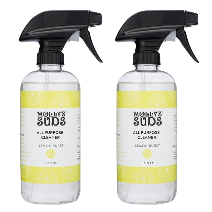 Molly's Suds All Purpose Cleaner | Multi Surface Household Spray (Powerful, Versatile) | Clean, Simple Ingredients | Lemon Burst, 16 oz (2 Pack)
