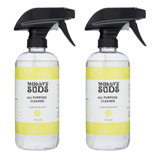 Molly's Suds All Purpose Cleaner | Multi Surface Household Spray (Powerful, Versatile) | Clean, Simple Ingredients | Lemon Burst, 16 oz (2 Pack)
