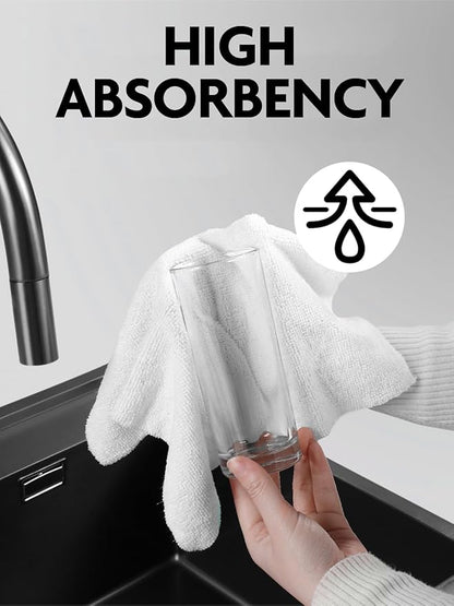 Fantasticlean Microfiber Cleaning Cloth Roll -75 Pack, Tear Away Microfiber Towels, 12" x 12", Reusable, Washable, Scratch Free, Ultra Absorbent Dish Rags for Car, Home, Garage or Shop (White)