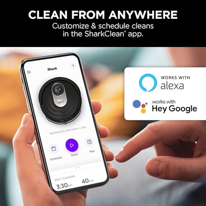 Shark AI Robot Vacuum & Mop with Self-Cleaning Brushroll for Floors, Carpet Black/Silver (RV2001WD) With LiDAR Navigation