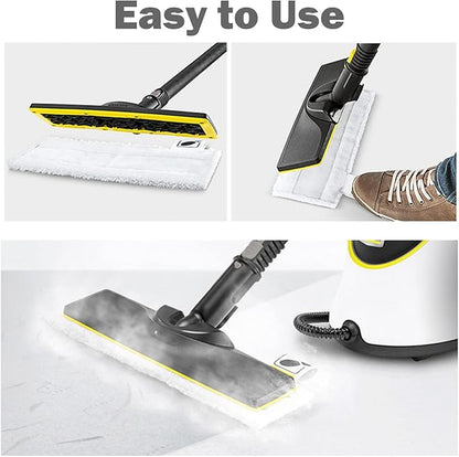 Steam Mop Replacement Pads Compatible for Karcher SC Steam Cleaner Microfiber Mop Cloth Steam Pocket Mop Pads Set for SC Floor Nozzle SC2 SC3 SC4 SC5(6 Mop Cloth)