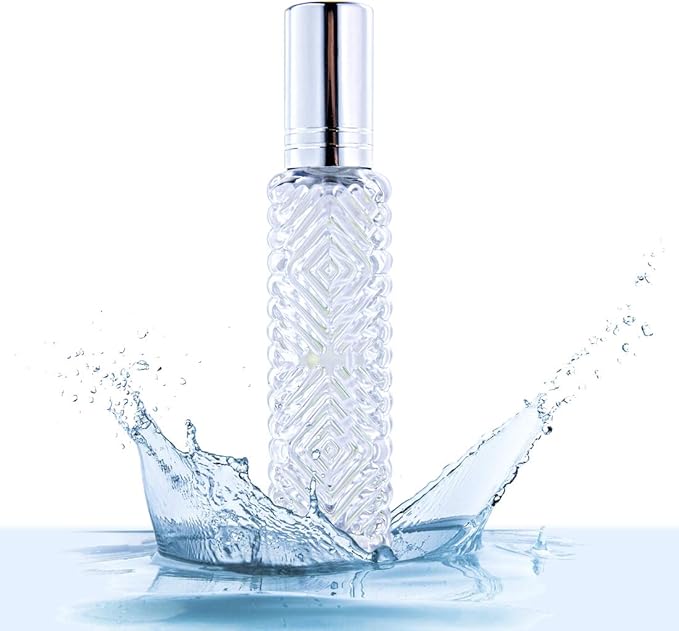 H&D HYALINE & DORA Vintage Refillable Perfume Bottles Glass Empty Spray Bottle and 3ML Refillable Crystal Perfume Bottle Empty, Clear Crystal Cut Travel Perfume Bottle