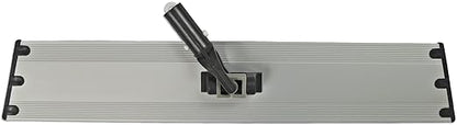 Flat Mop Plate Frame for Microfiber Pads, Commercial-Grade Aluminum with 360° Swivel, Hook and Loop Fastening, Lightweight and Durable, Gray, Frame Only, 18 Inches