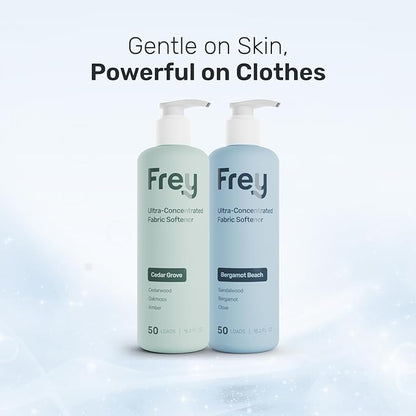 FREY Natural Fabric Softener & Conditioner | Cedarwood & Sandalwood | 50 Loads | Eco-Friendly & Hypoallergenic - Pack of 2