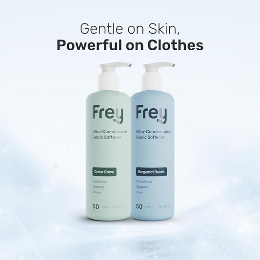 FREY Natural Fabric Softener & Conditioner | Cedarwood & Sandalwood | 50 Loads | Eco-Friendly & Hypoallergenic - Pack of 2