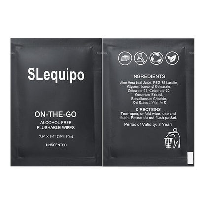 50 Pcs Fragrance Free, Plant Based Wet Wipes, Aloe Vera for Butt, Hands, Face Cleaning, Sufficient Quantity, Individual Wrapped, Portable Size, Ideal for Daily Use