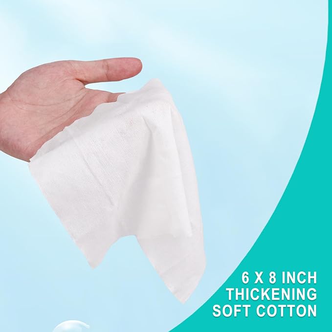 200 pcs Fragrance Free, Plant Based Wet Wipes, Aloe Vera for Butt, Hands, Face Cleaning, Sufficient Quantity, Individual Wrapped, Portable Size, Ideal for Daily Use