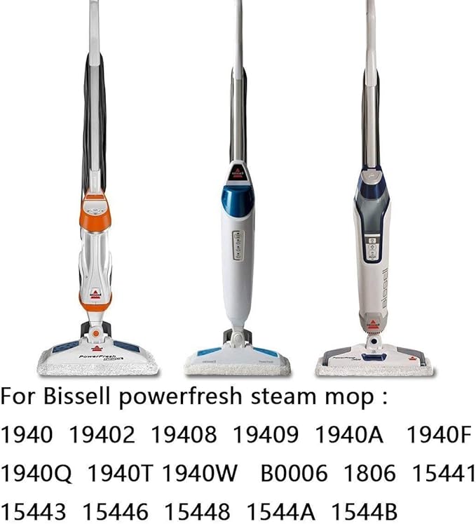 6 Pack Washable Steam Mop Pads Replacement for Bissell Powerfresh 1940 Series, 1544A, 2075A, 1440, 1940W, 19404, 1806, 1940A, 5938, 19408, 1940Q