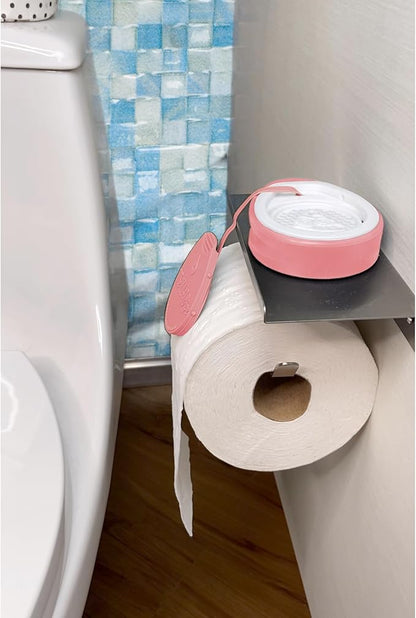 – Textured, Portable, Septic-Safe Tush Cleaning Instead of Flushable or Baby Wipes, Pink