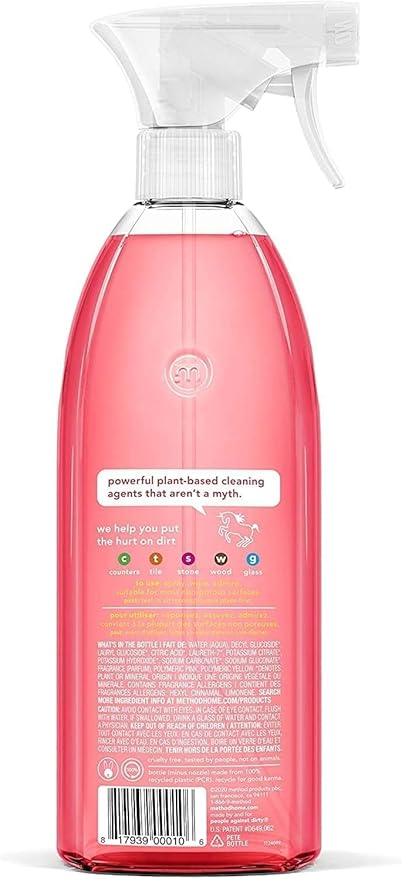 Method Cleaner Sprays - Multi-Surface Cleaners variety Pack - Stone, Shower And multi Purpose Cleaners 28 Ounce (3 Pack)