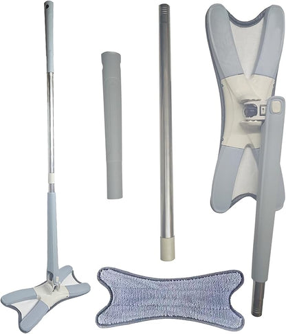 Household Dust Mop Washable Dust Mops for Floors Convenient Wet Mopping Innovative Dust Mops for Hardwood Floors Microfiber Wet Mop Pads Wet Dry Dual-Use Mop (Grey)